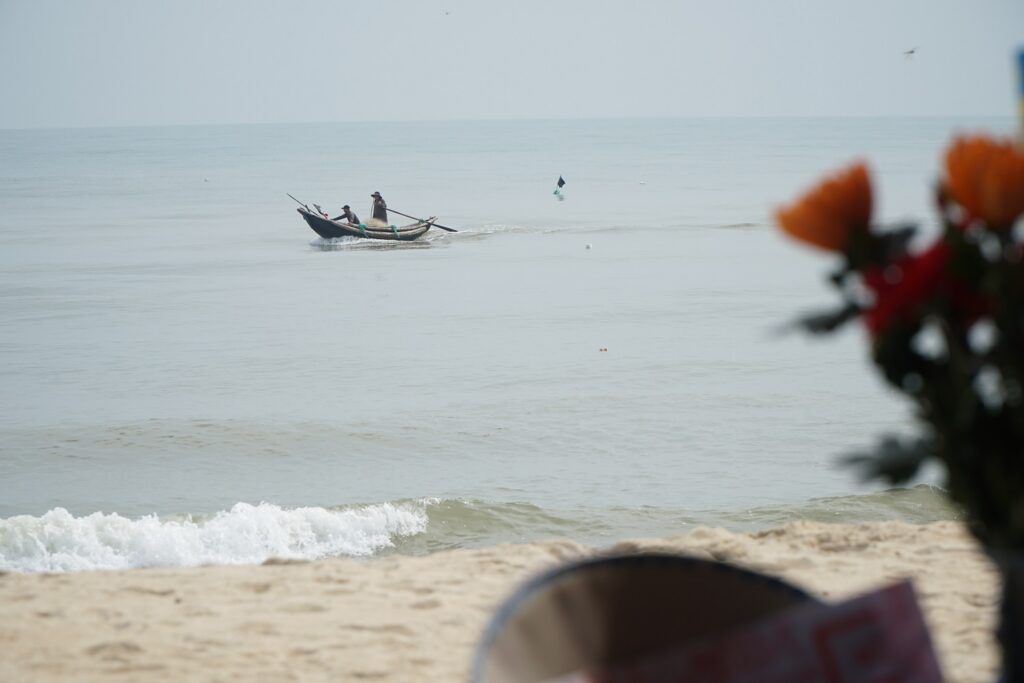 A boat on the calm sea